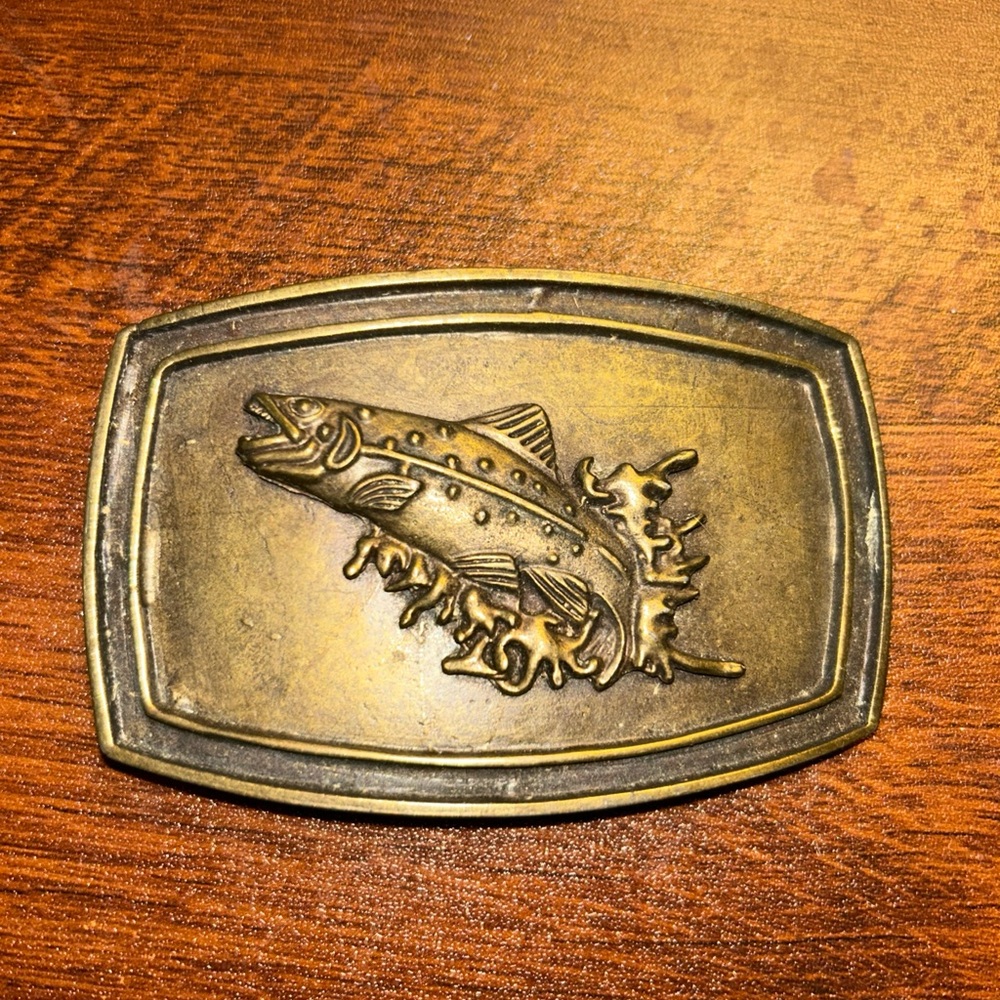 Gold Coloured Fish Belt Buckle